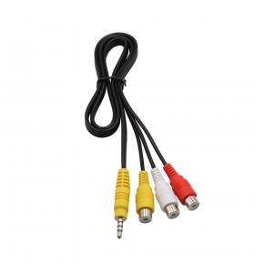 custom cable assembly 3.5mm stereo to 3RCA female audio cable 